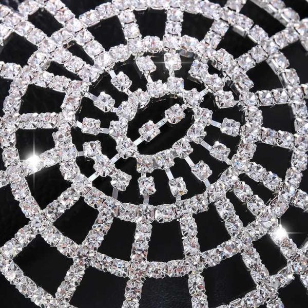 Body Chain Sexy Full Rhinestone Hollow Woven Mesh Bikini Suit Chain Body Chain Set Rhinestone Beach Luxury Fashion Body Jewelry