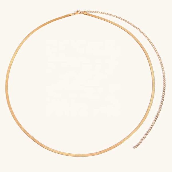Fashion Tarnish Free Blade Waist Chain Stainless Steel Gold Plated Belly Chain Body Chain