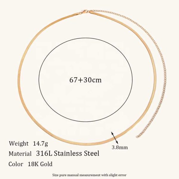 Fashion Tarnish Free Blade Waist Chain Stainless Steel Gold Plated Belly Chain Body Chain
