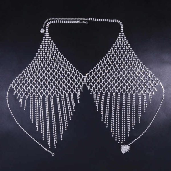 Sexy Net Bra Body Chain Crystal Dress Fine Rhinestone Top Women Lingerie Sexy Hot Nighty Sexy Net for Party