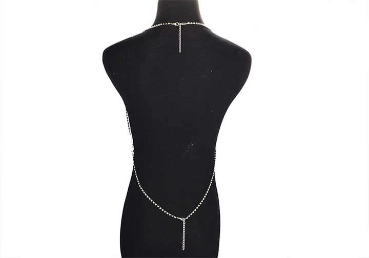 Hot Sale Women Summer Beach Bikini Bra Body Chain Silver Gold Plated Sexy Rhinestone Body Chain Tops