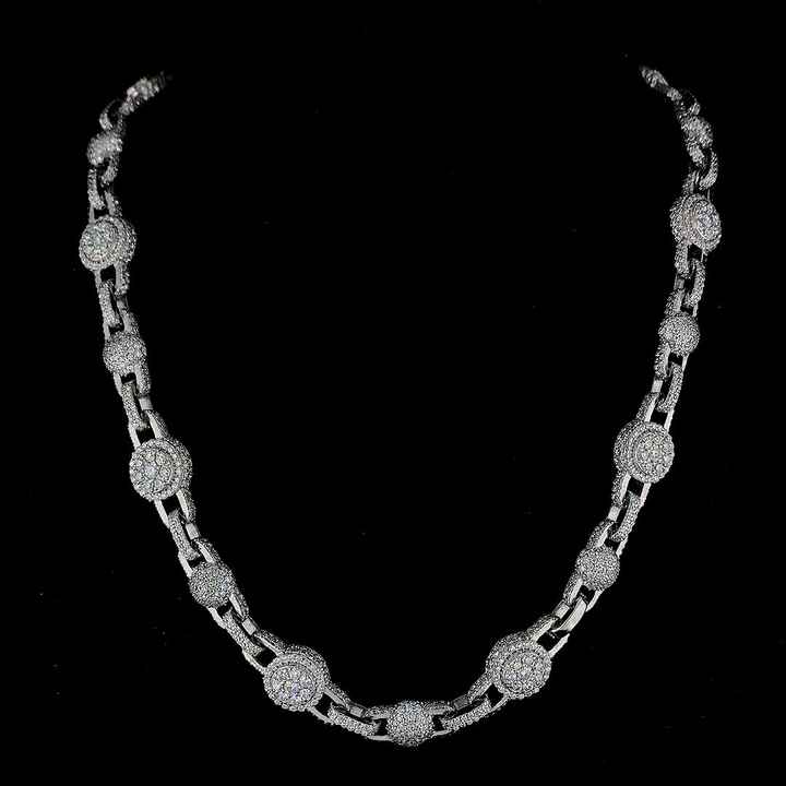 22-Inch 90 Gram VVS Moissanite Diamond Necklace with Luxury Rose Gold Chain Heart Cross Pattern Body Jewelry Weddings Parties