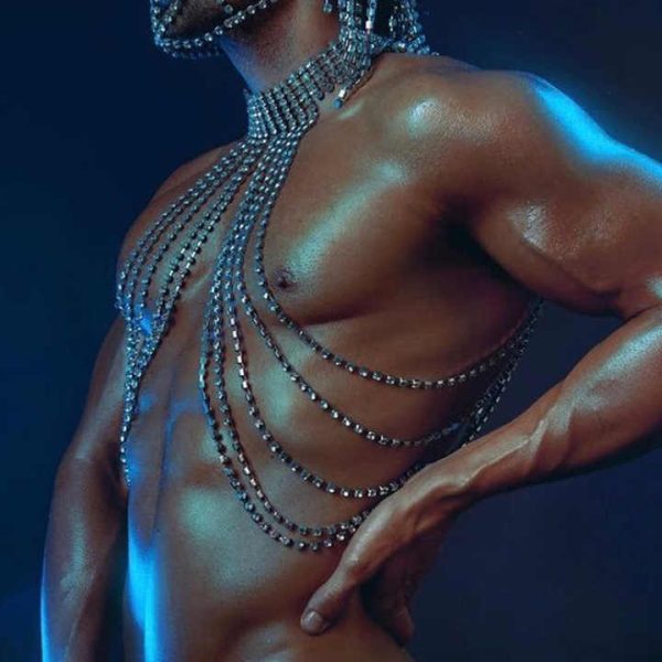 Hot Selling Women's Fashion Gold Body Chain Sexy Full Body Jewelry with Rhinestone Multi-layer Alloy for Parties-Wholesale