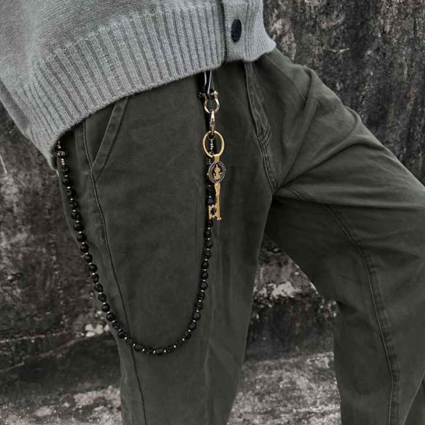 Punk Dark Skull Chain Pants Chain Handmade Hip-Hop Retro Jeans Waist Chain Pendant For Men And Women Individually Wrapped
