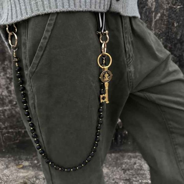 Punk Dark Skull Chain Pants Chain Handmade Hip-Hop Retro Jeans Waist Chain Pendant For Men And Women Individually Wrapped