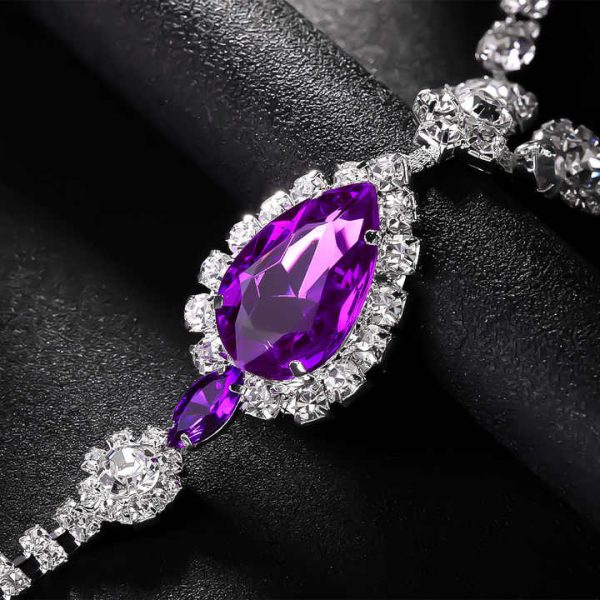 Panda Pia Factory's Shining Full Diamond Purple Gemstone Body Chain Fashionable Rhinestone Underwear Pant Chain Alloy Nightclubs