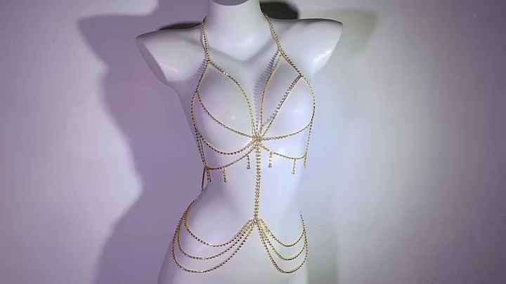 Adjustable Multi-Color Crystal Rhinestone Body Chain for Women - Trendy Hollow Shoulder Jewelry for Party & Sexy Occasions