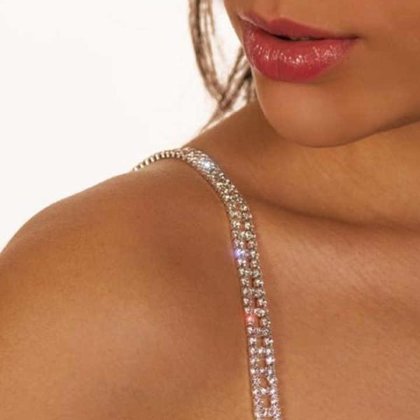 Customizable Women's Fashion Simple Multi-Color Rhinestone Body Chain Adjustable Hollow Shoulder Chain for Party Sexy Occasions