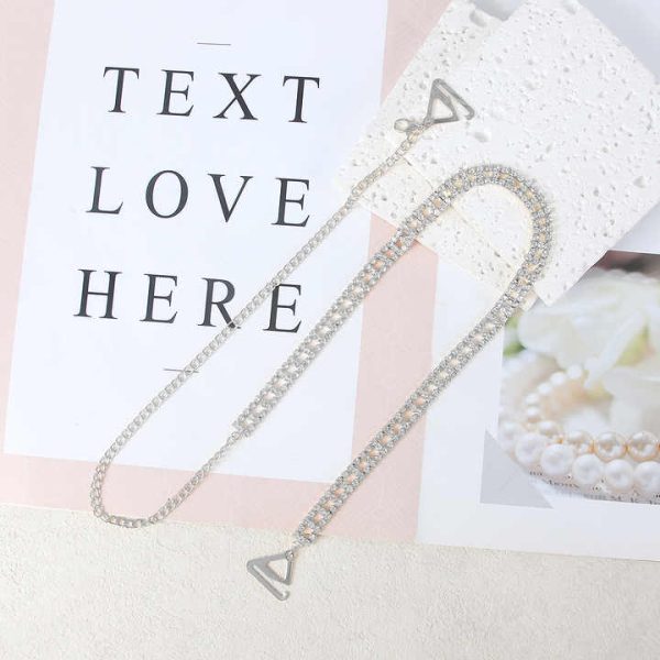 Customizable Women's Fashion Simple Multi-Color Rhinestone Body Chain Adjustable Hollow Shoulder Chain for Party Sexy Occasions