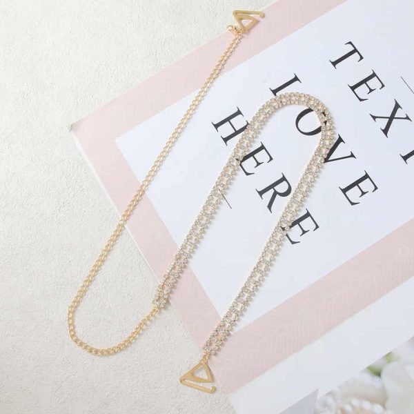 Customizable Women's Fashion Simple Multi-Color Rhinestone Body Chain Adjustable Hollow Shoulder Chain for Party Sexy Occasions