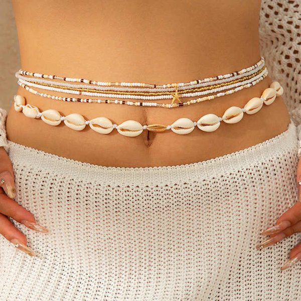 2025 Dainty Waist Beads Chain Layered Summer Colorful Belly Chains Bikini Beach Body Chain for Women Fashion Body Jewelry