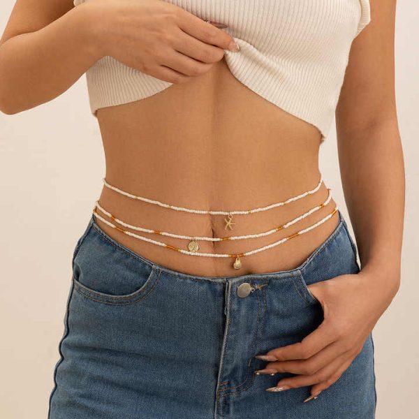 2025 Dainty Waist Beads Chain Layered Summer Colorful Belly Chains Bikini Beach Body Chain for Women Fashion Body Jewelry