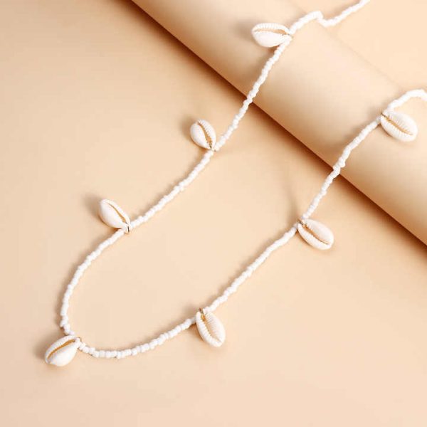 Summer Hawaii Bohemian White Shell Waist Chain Natural Handmade Bead Body Chain Women's Casual Beach Vacation Body Accessories