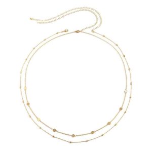 Trendy Zinc Alloy Belly Chain for Women Elegant Waist Jewelry Body Chain for Wedding Party Anniversary Gift