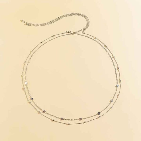 Sexy Vintage Aesthetic Belly Chain Thin Beads Link Body Chain Waist Chain Belt Streetwear Summer Women Fashion Body Jewelry