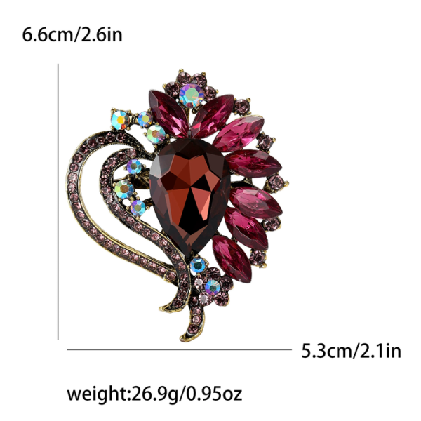 Elegant Jewelry Gift Brooches Women Rhinestone Brooch Lapel Pin Decoration Badge for Women Wedding Clothes Accessory