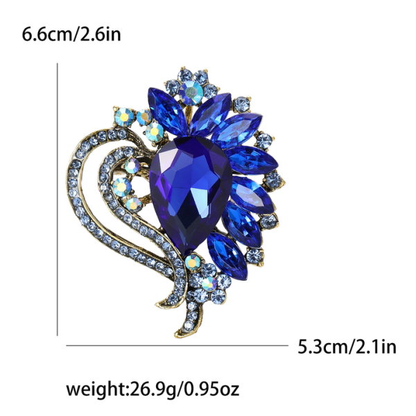 Elegant Jewelry Gift Brooches Women Rhinestone Brooch Lapel Pin Decoration Badge for Women Wedding Clothes Accessory
