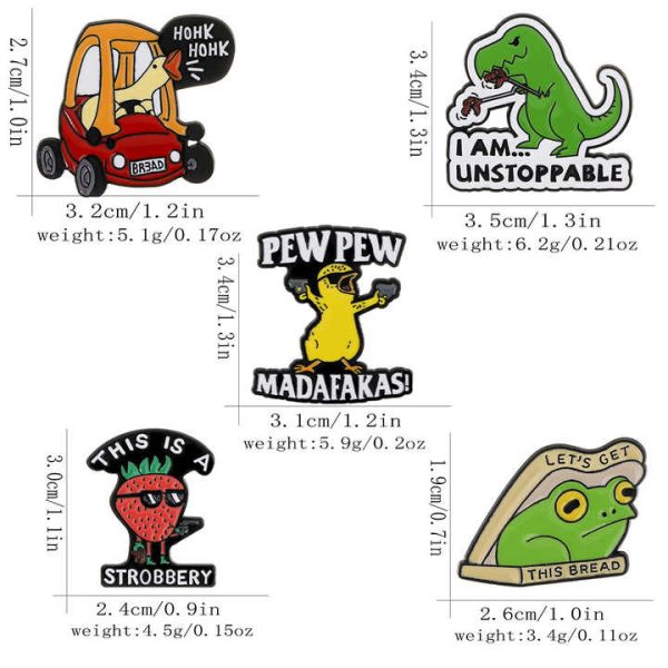 Trendy Funny Cartoon Animal Alloy Drip Oil Enamel Metal Brooch Pin Brooch for Clothing Accessories