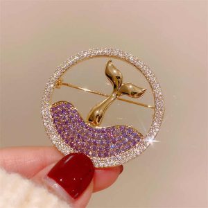 Rhinestone Brooch for Ladies - Alloy Flower Lapel Pin with Multiple Options Including Pearl Embellishments