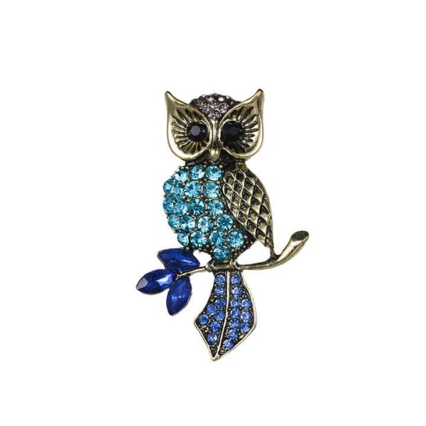 C Owl Bird Rhinestone Brooches and Pins for Women 2024