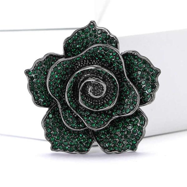Vintage High-quality Rhinestone Rose High-end Jewelry Brooch Chest Flower Accessory Brooch