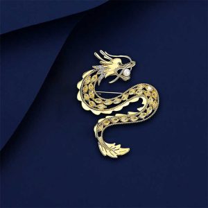 Autumn New Dragon Brooch Women's Light Luxury Brooch Fashion Exquisite Design Pin Gift