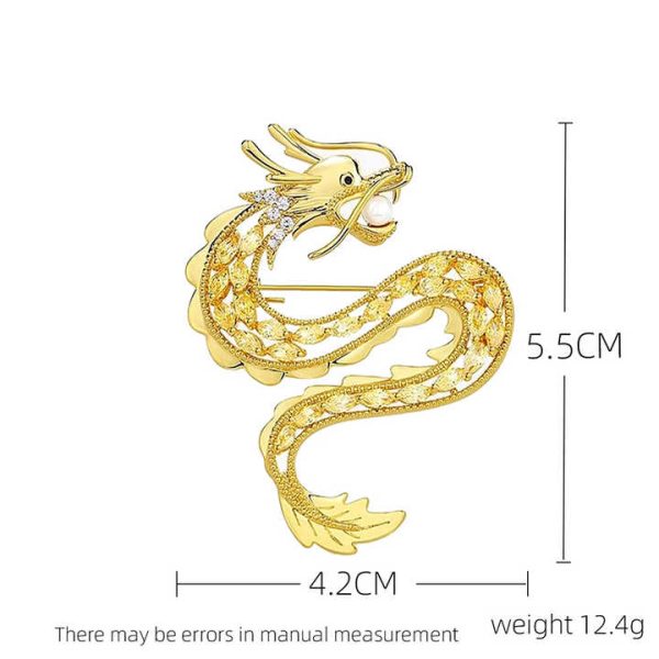 Autumn New Dragon Brooch Women's Light Luxury Brooch Fashion Exquisite Design Pin Gift