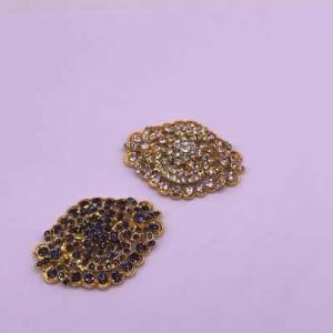 Luxury Vintage Rhinestone Alloy Brooch Pin for Weddings, Bridal, and Unisex Children's Jewelry