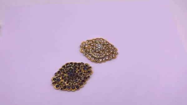 Luxury Vintage Rhinestone Alloy Brooch Pin for Weddings, Bridal, and Unisex Children's Jewelry
