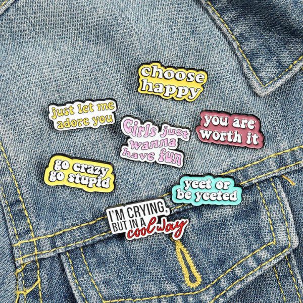 Girl Power Metal Pins Custom Feminism Brooches Soft Enamel Pins Wholesale Lapel Badges for Friends