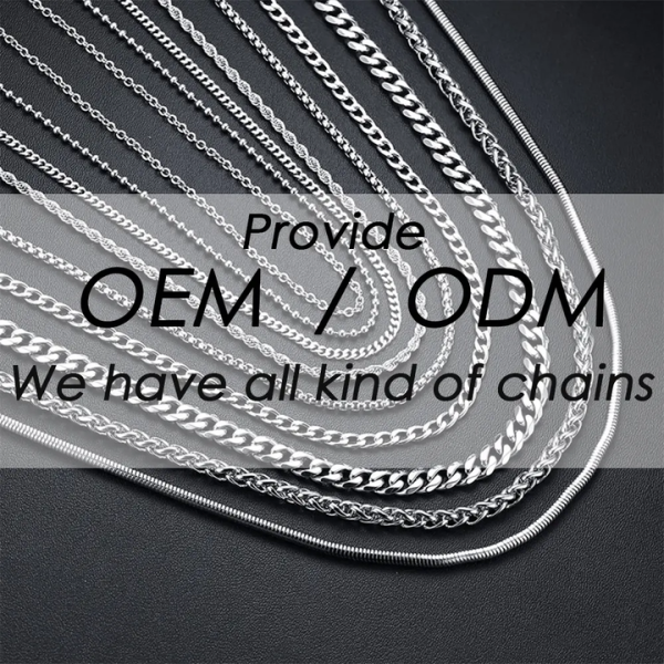 Custom Wholesale High Quality 925 Sterling Silver Chain Jewelry Making Thin Necklaces Women's Silver Chain Fashion Necklaces