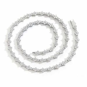 Fashionable Stainless Steel Cuban Link Chain Necklace with Gold Plated Bling Rhinestone Pendant Competitive Price