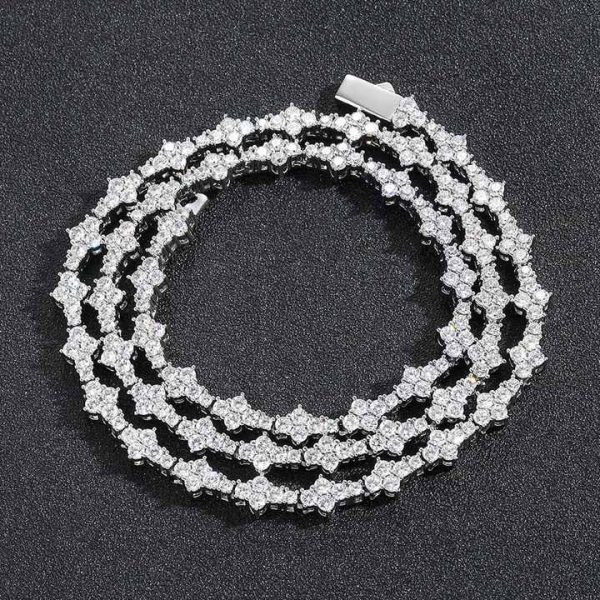 Fashionable Stainless Steel Cuban Link Chain Necklace with Gold Plated Bling Rhinestone Pendant Competitive Price