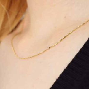 Trendy 2mm Thin Stainless Steel Necklace Chain for Women and Unisex - 18K Gold, Rose Gold, and Silver Plated