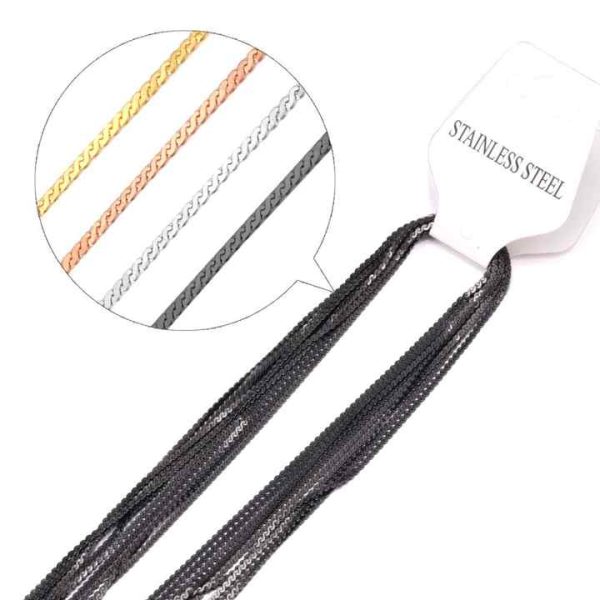 Fashion Chains Width 2mm Thin Wholesale High Quality Silver&Gold Plated Stainless Stain Necklace Chains for Women Unisex