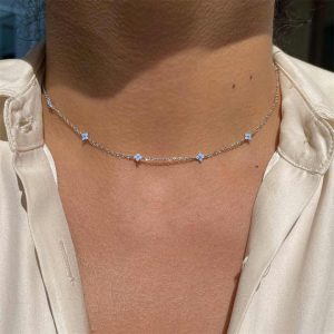 New Design Fashion 18k Gold Plated Necklace Chain Women Jewelry Flower Necklace for Girls