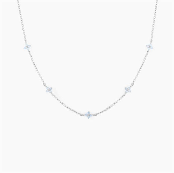 New Design Fashion 18k Gold Plated Necklace Chain Women Jewelry Flower Necklace for Girls