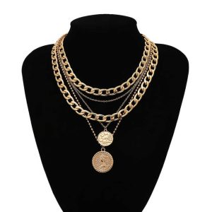 Wholesale Vintage Alloy Zinc Necklace for Men, Wedding Engagement Anniversary Gift, Durable Link Chain Jewelry with Micro Insert Design