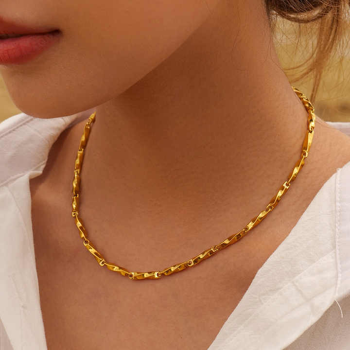 Jewelry Minimalist Necklaces Women Gold Plated Necklace Stainless Steel Necklace Chain