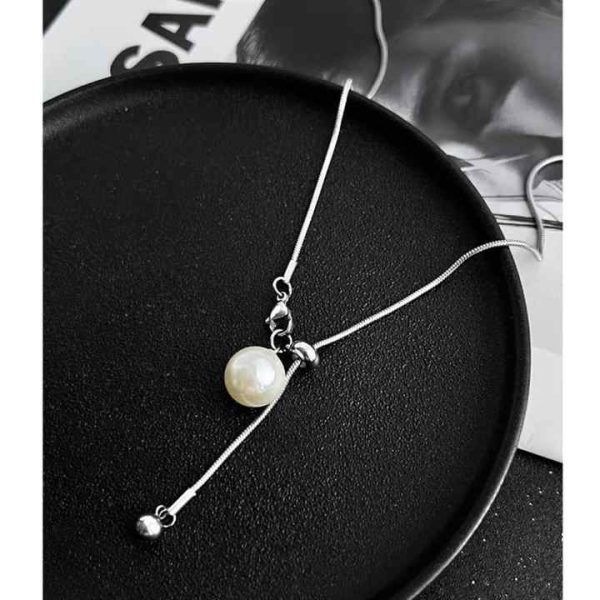 Long Chain Necklaces for Women Girls Pearl Adjustable Fashion Jewelry Necklace Accessories