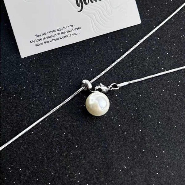 Long Chain Necklaces for Women Girls Pearl Adjustable Fashion Jewelry Necklace Accessories