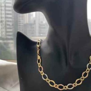 Trendy 14K Gold Plated Copper Link Chain Statement Necklace for Women - Geometric Party Wedding Gift Jewelry