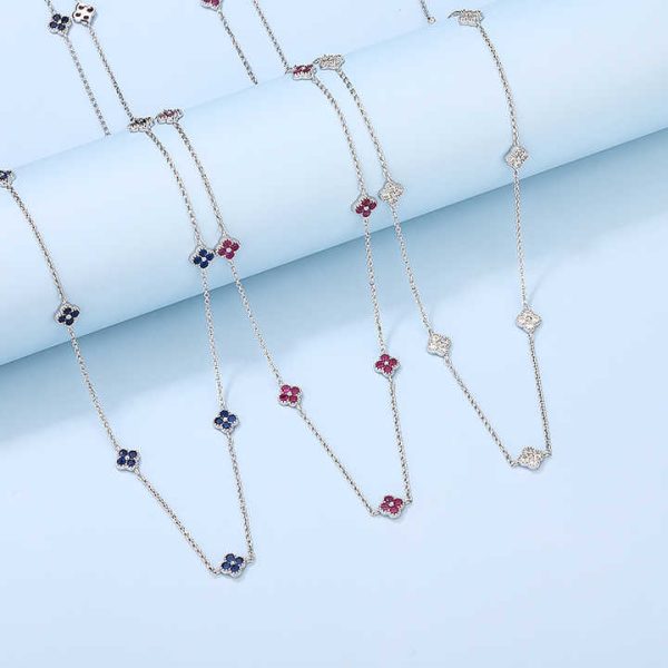 Factory Wholesale Support Customized Fashion Jewelry Popular Women's Styles Stacked Long Sweaters Chains Clover Necklaces