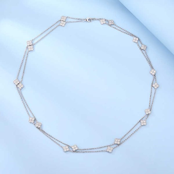 Factory Wholesale Support Customized Fashion Jewelry Popular Women's Styles Stacked Long Sweaters Chains Clover Necklaces