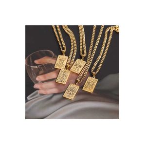 Vintage Chunky Chain Stainless Steel Necklace for Women and Men, Durable Hypoallergenic Jewelry Gift