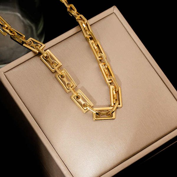 Thick Chain Necklace Women Fashion Hip Hop Neck Decoration Collarbone Chain