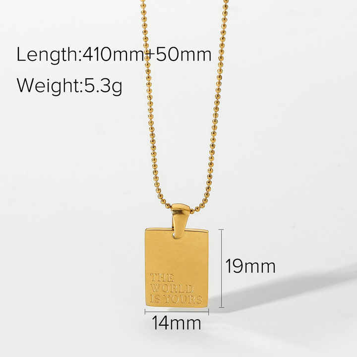 Women's Fashion Trend Stainless Steel Letter Necklace 18k Gold Plated Necklace Chains for Jewelry Making