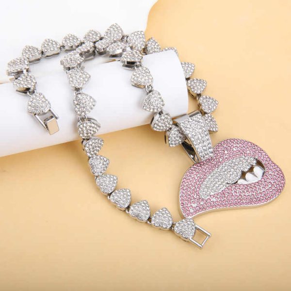 New Arrival Hip Hop Style Fashion Jewelry Unisex ZInc Alloy Chain Rhinestones Cuban Chain