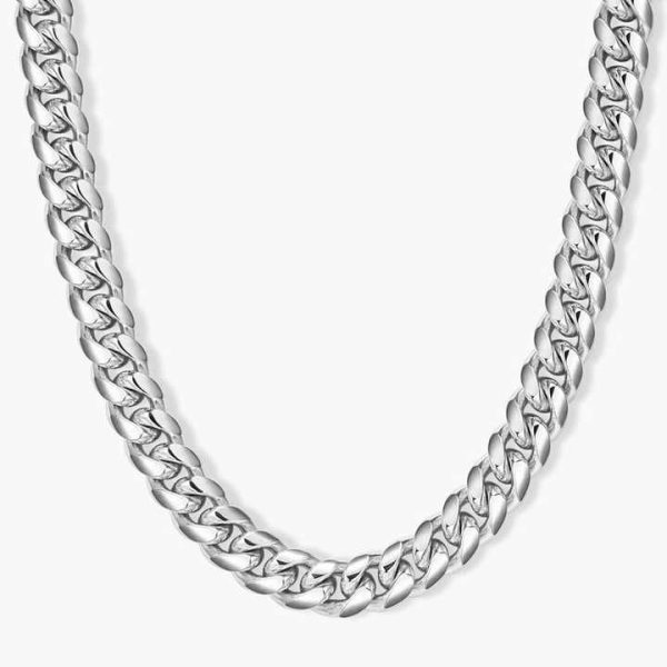 Customized Hip Hop Women's Cuban Link Chain Necklace Stainless Steel Fashion Jewelry Waterproof Heat-resistant Sweatproof