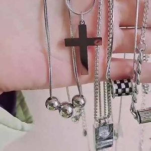 Adjustable Butterfly Sweater Chain Necklace for Women - Dual Wear Stainless Steel Layered Jewelry